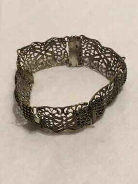 Antique German silver filigree bracelet